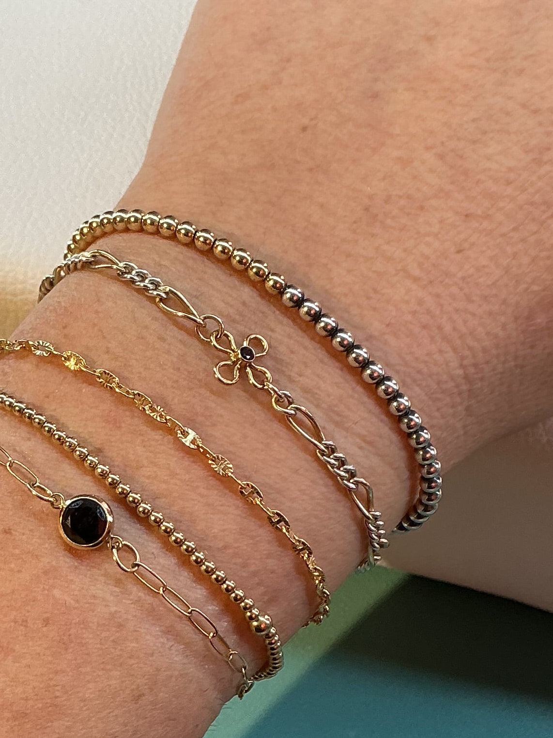 Navajo Pearl Style /Gold Filled Permanent Jewelry Strands