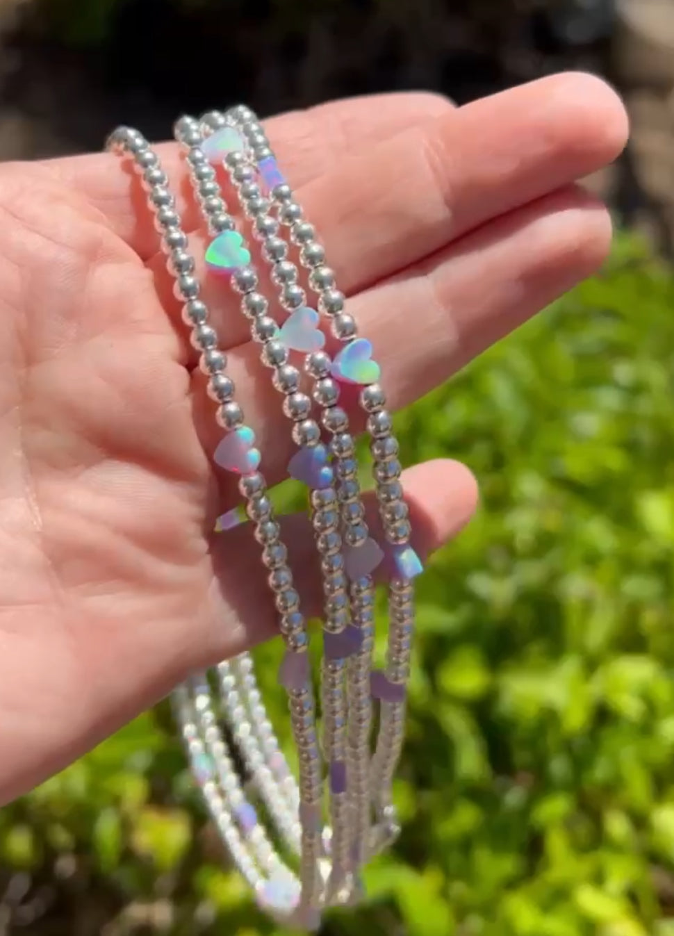 Sterling Silver “Aurora Heartbeat” Necklace