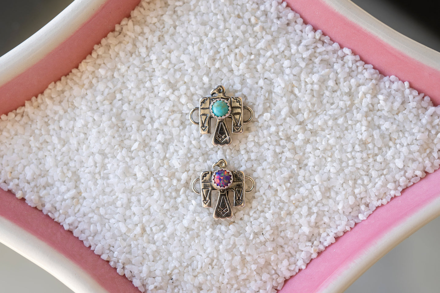 Thunderbird Sterling Silver Connector Style 1 w/4mm