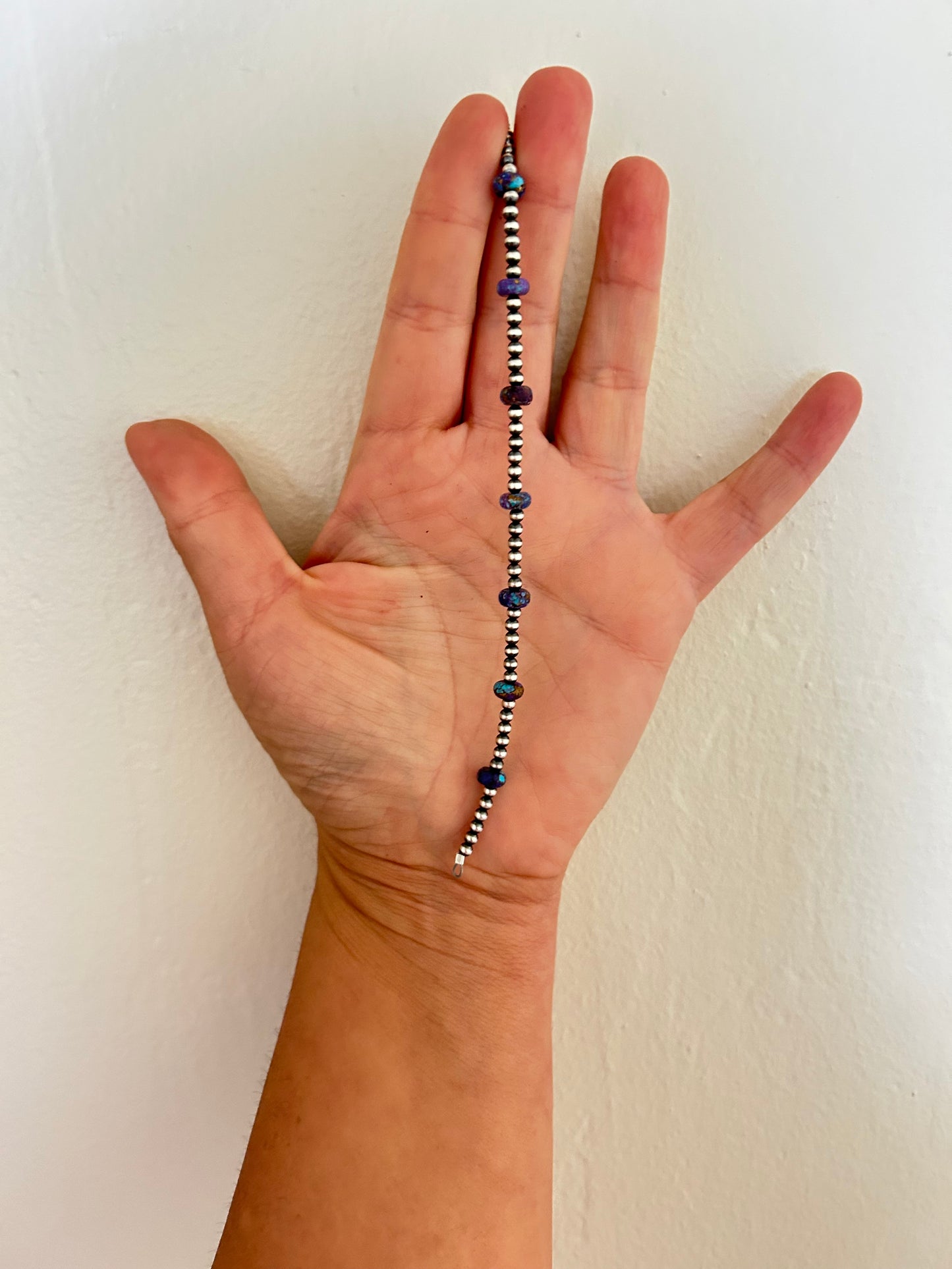 Navajo Pearls - Permanent Jewelry Strand W/ Mohave Purple