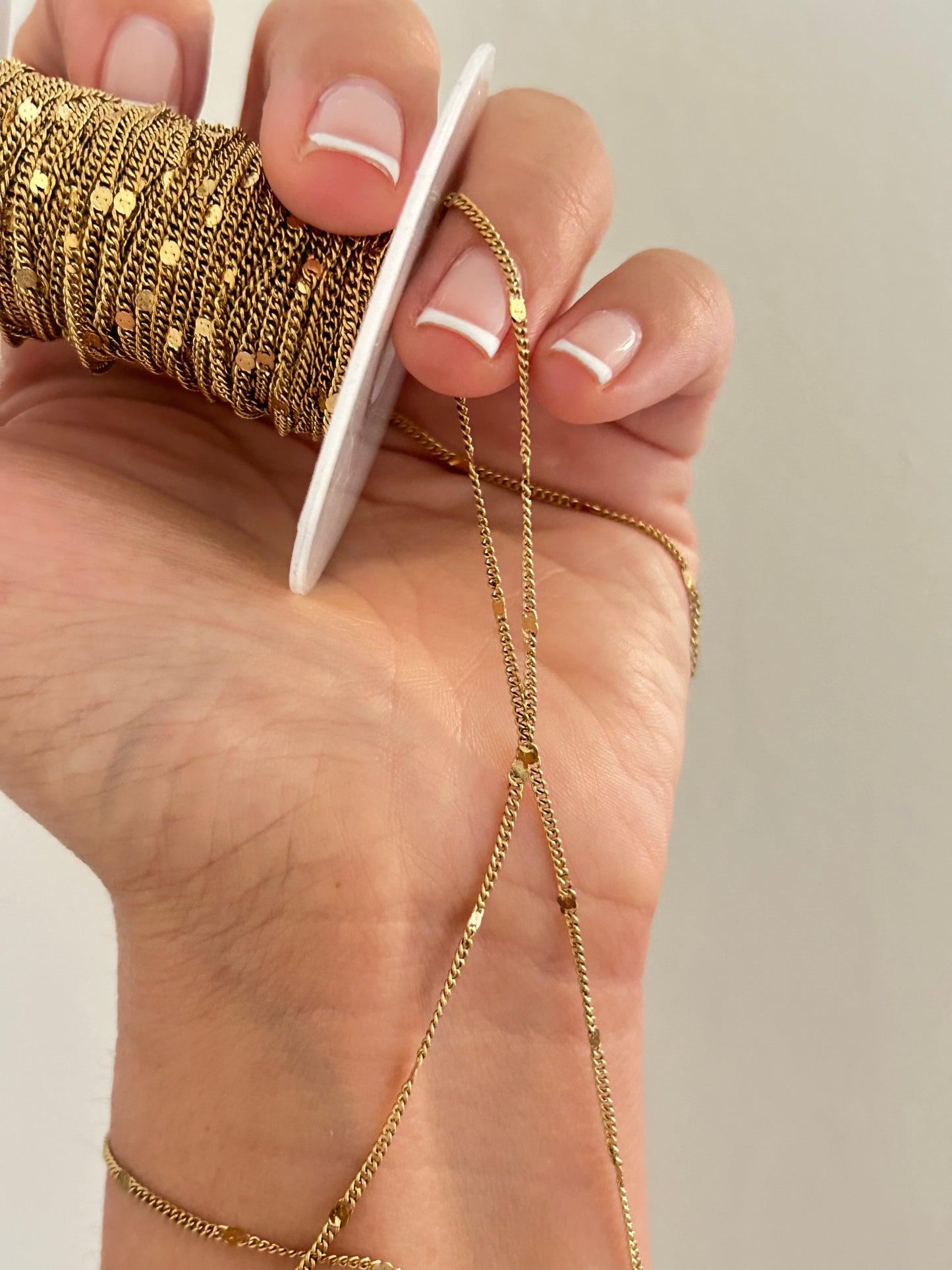 Stainless Steel PVD Coated Super Fine Side Clip Pattern Chain