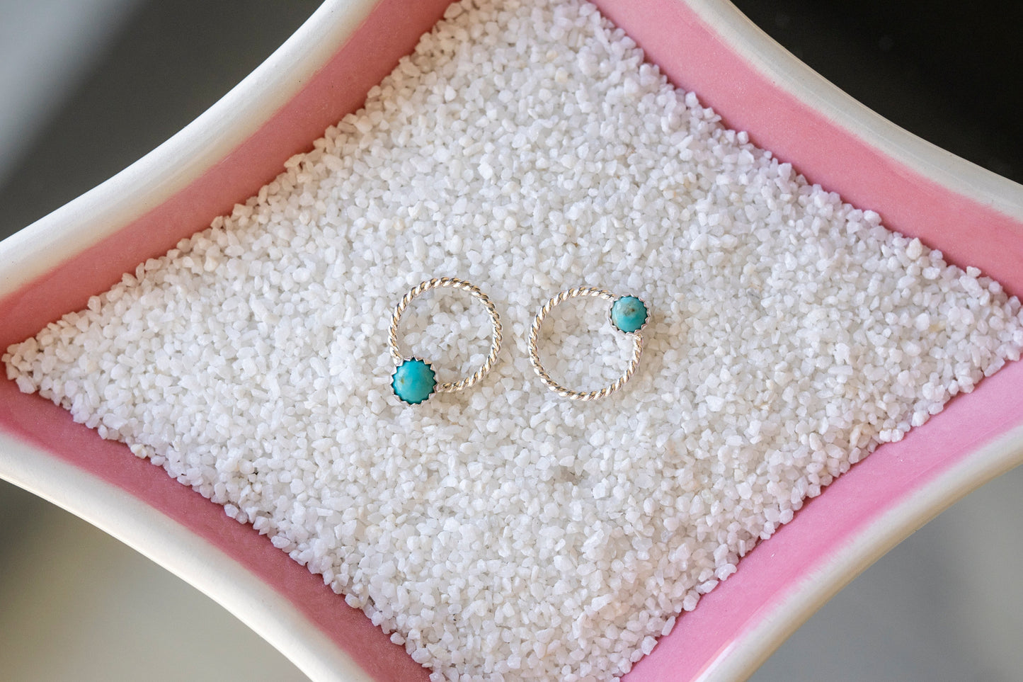 Rope Circle Connectors w/Kingman Turquosie