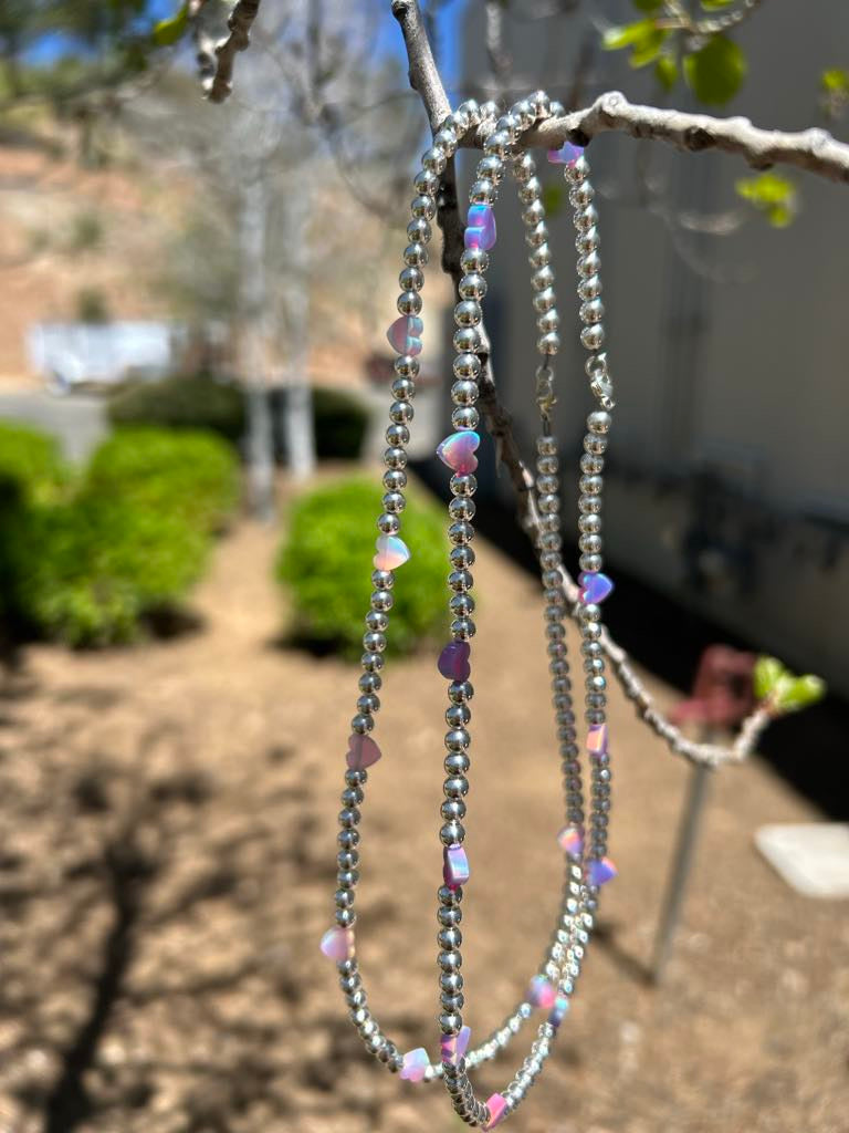 Sterling Silver “Aurora Heartbeat” Necklace