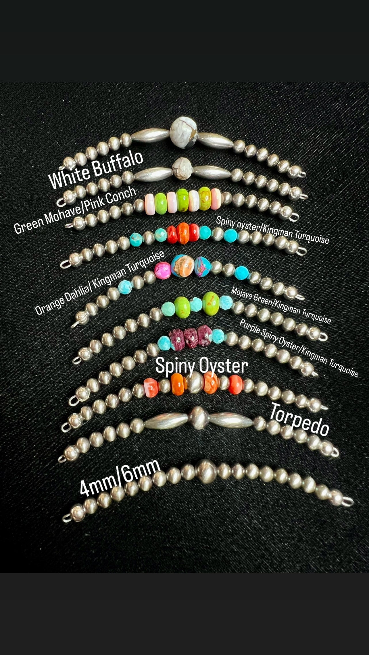 Navajo Pearls - Permanent Jewelry Mini Strand