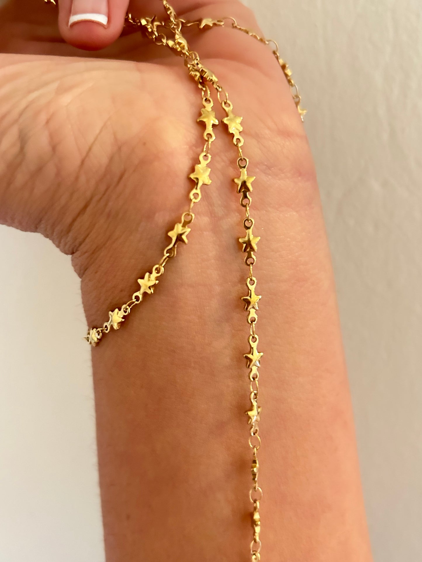 Stainless Steel PVD Coated Star Puff Chain