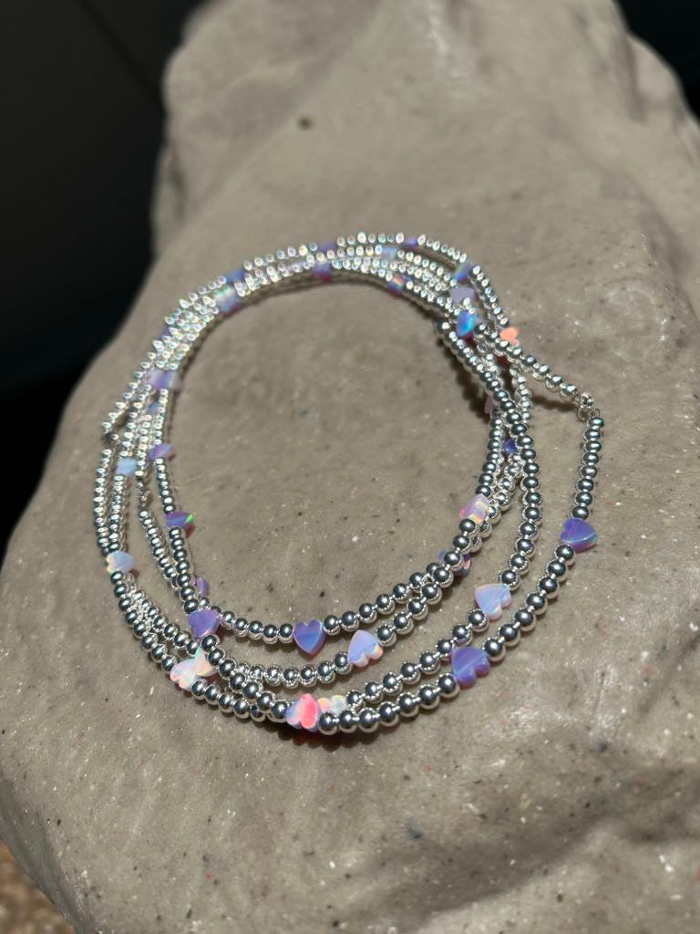 Sterling Silver “Aurora Heartbeat” Necklace