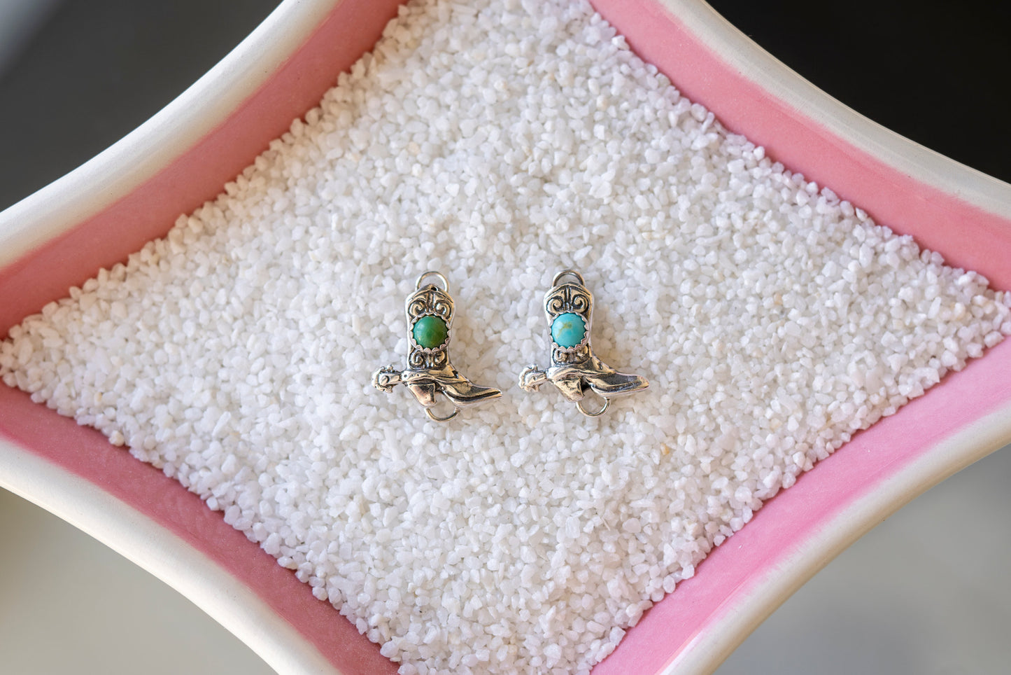 Cowboy Boot W/ 4mm Turquoise