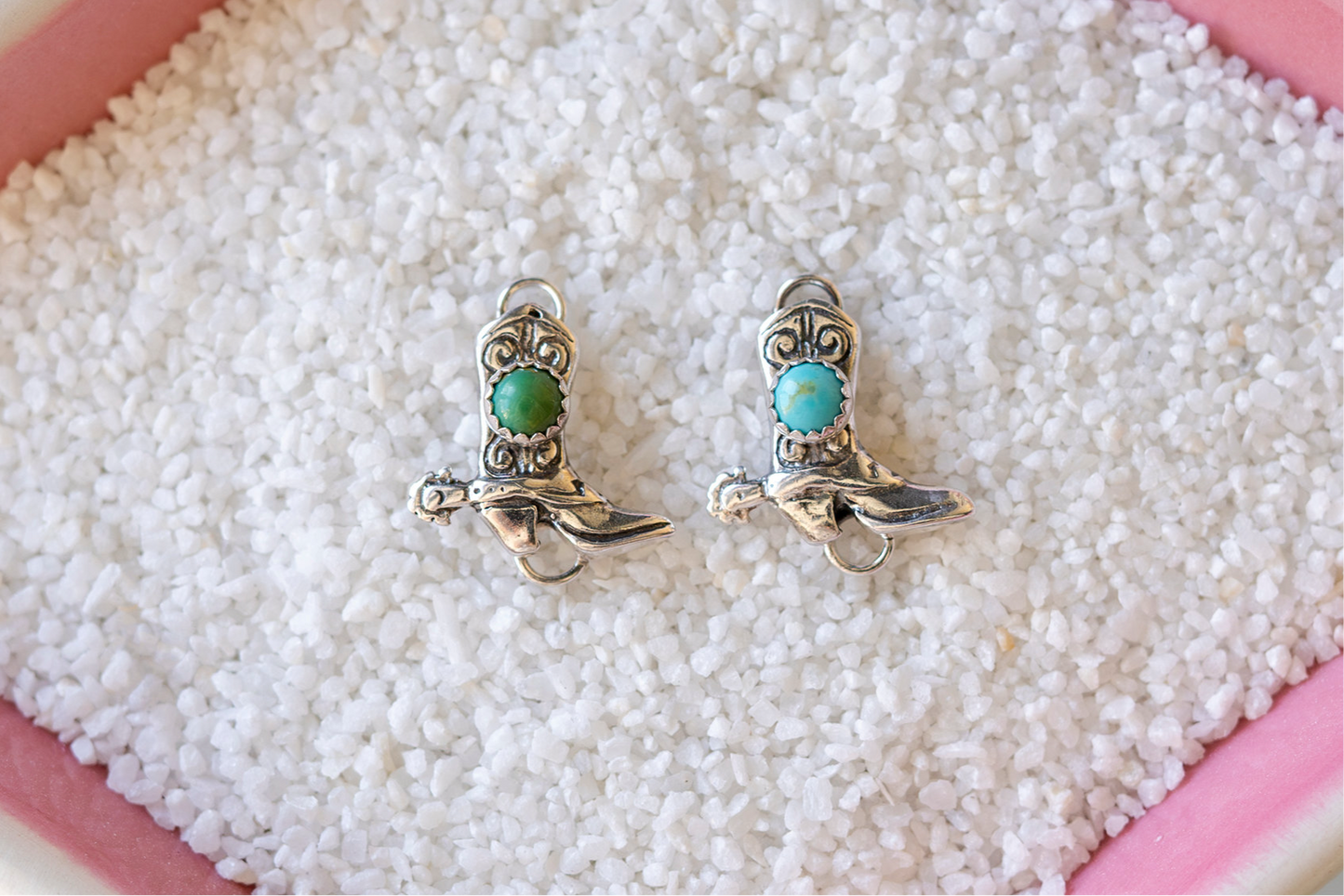 Cowboy Boot W/ 4mm Turquoise