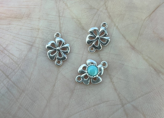 Flower Sterling Silver Connector