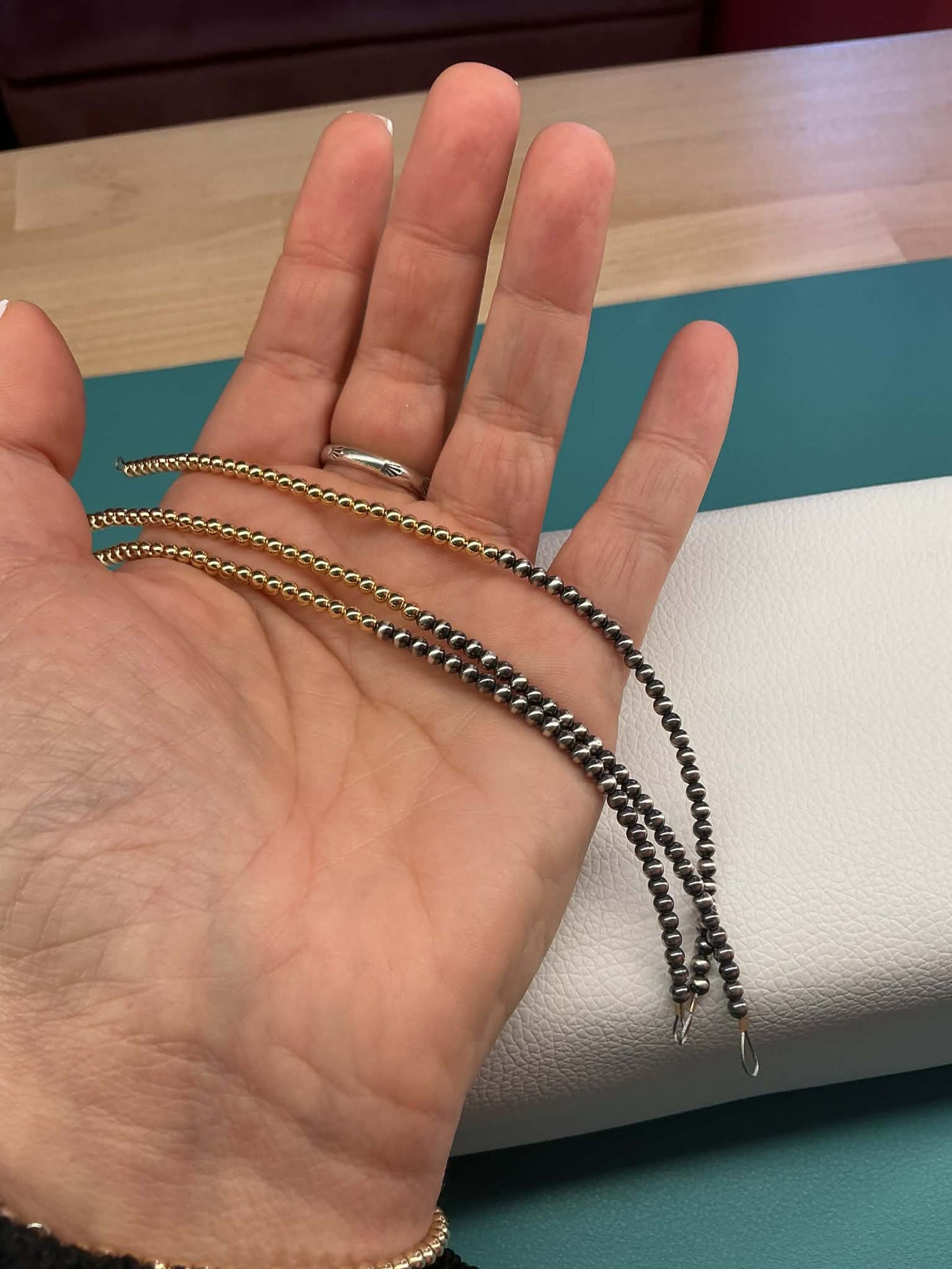 Navajo Pearl Style /Gold Filled Permanent Jewelry Strands