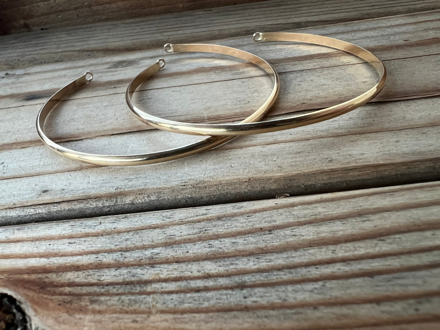 Gold Filled Smooth Wide Bangles #28