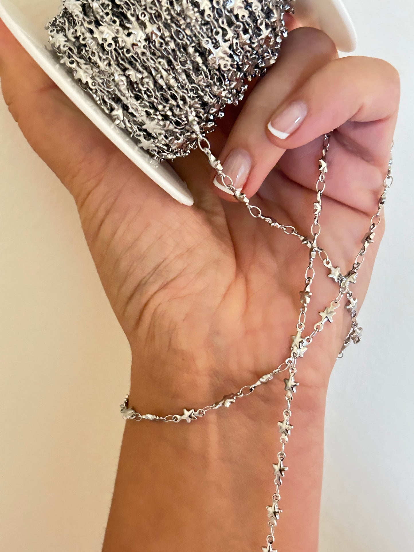 Stainless Steel PVD Coated Star Puff Chain