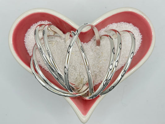 Sterling Silver Stamped Cuffs