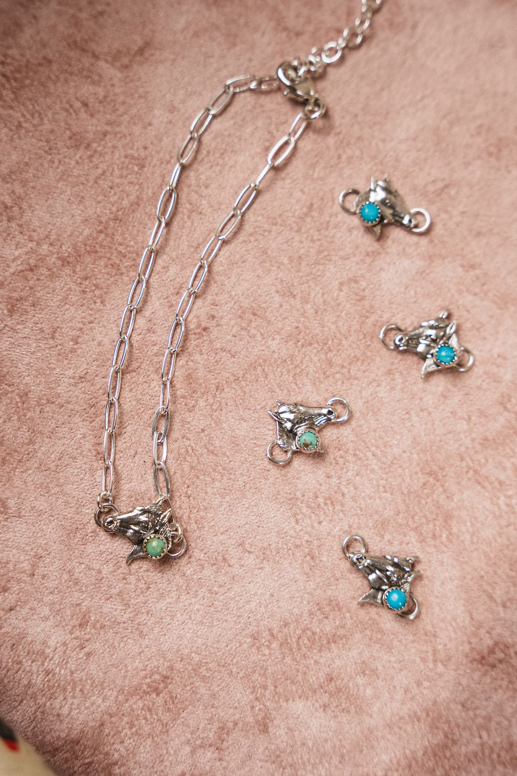 Horses Head Connector W/ Kingman Turquoise