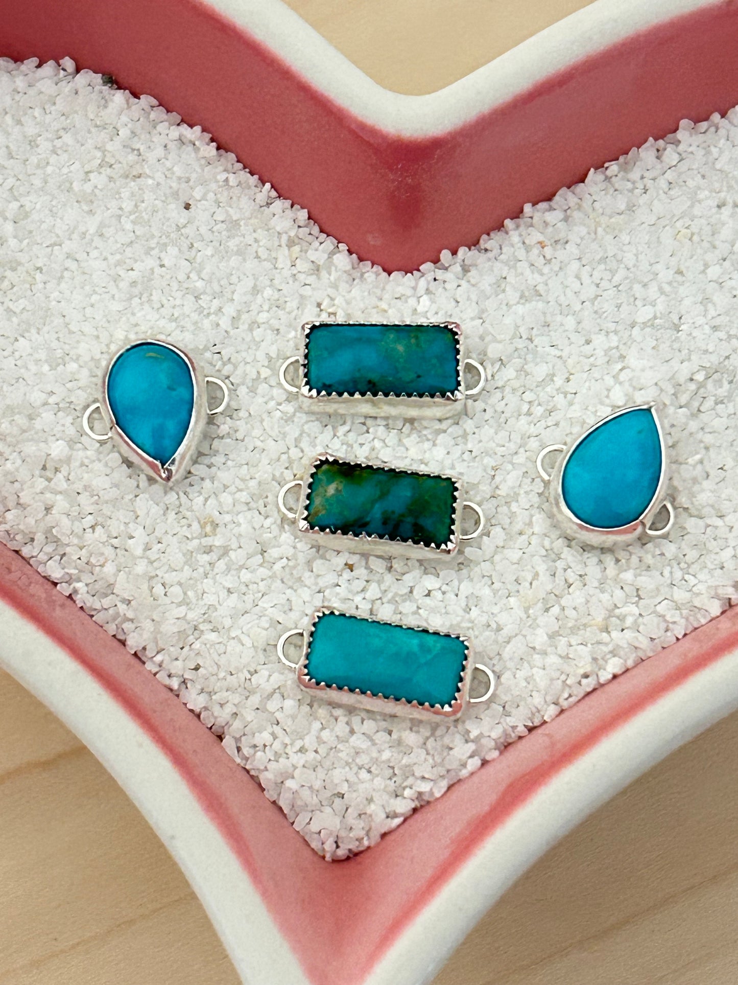 Sterling Silver Turquoise Connector