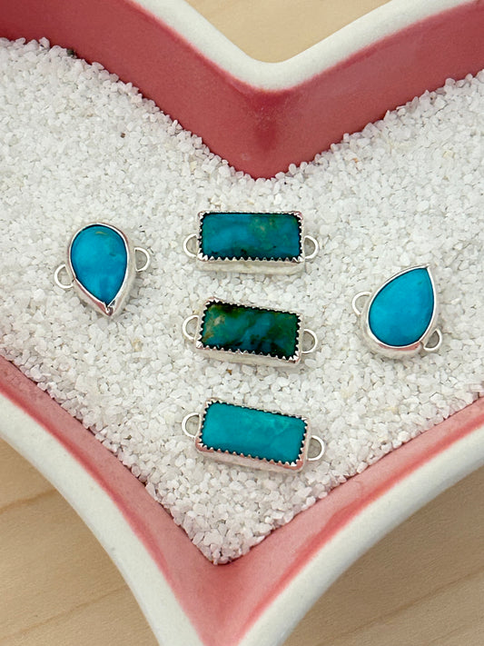 Sterling Silver Turquoise Connector