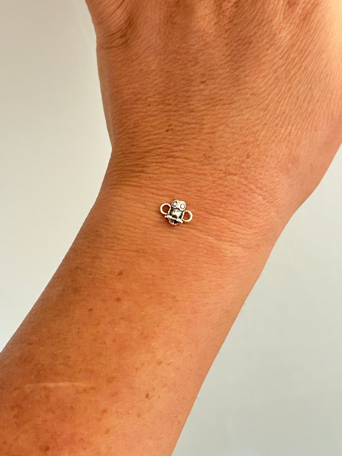 Sterling Silver Owl Connector