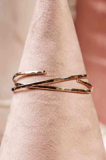 Gold Filled Hammered Bangles