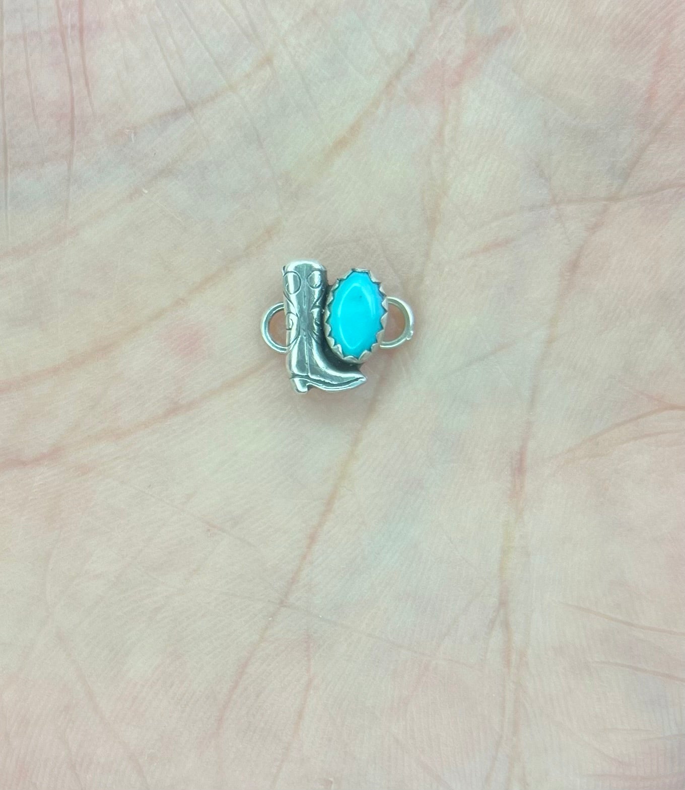 Mini Cowboy Boot W/ 4X6mm Turquoise