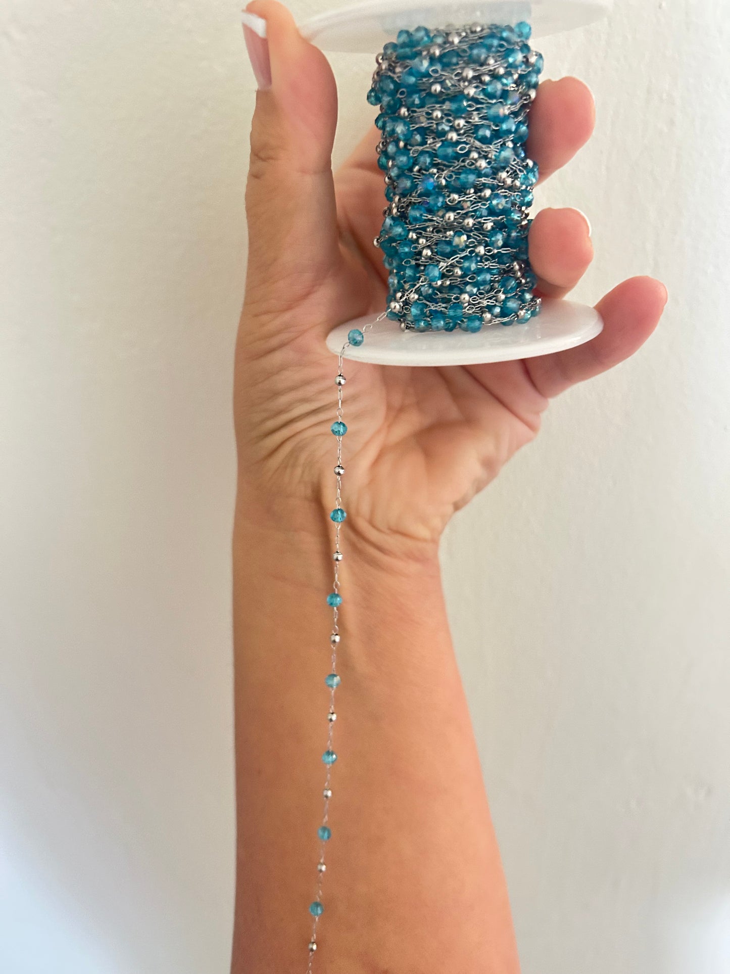 Stainless Steel PVD Coated Crystal Bead Chain