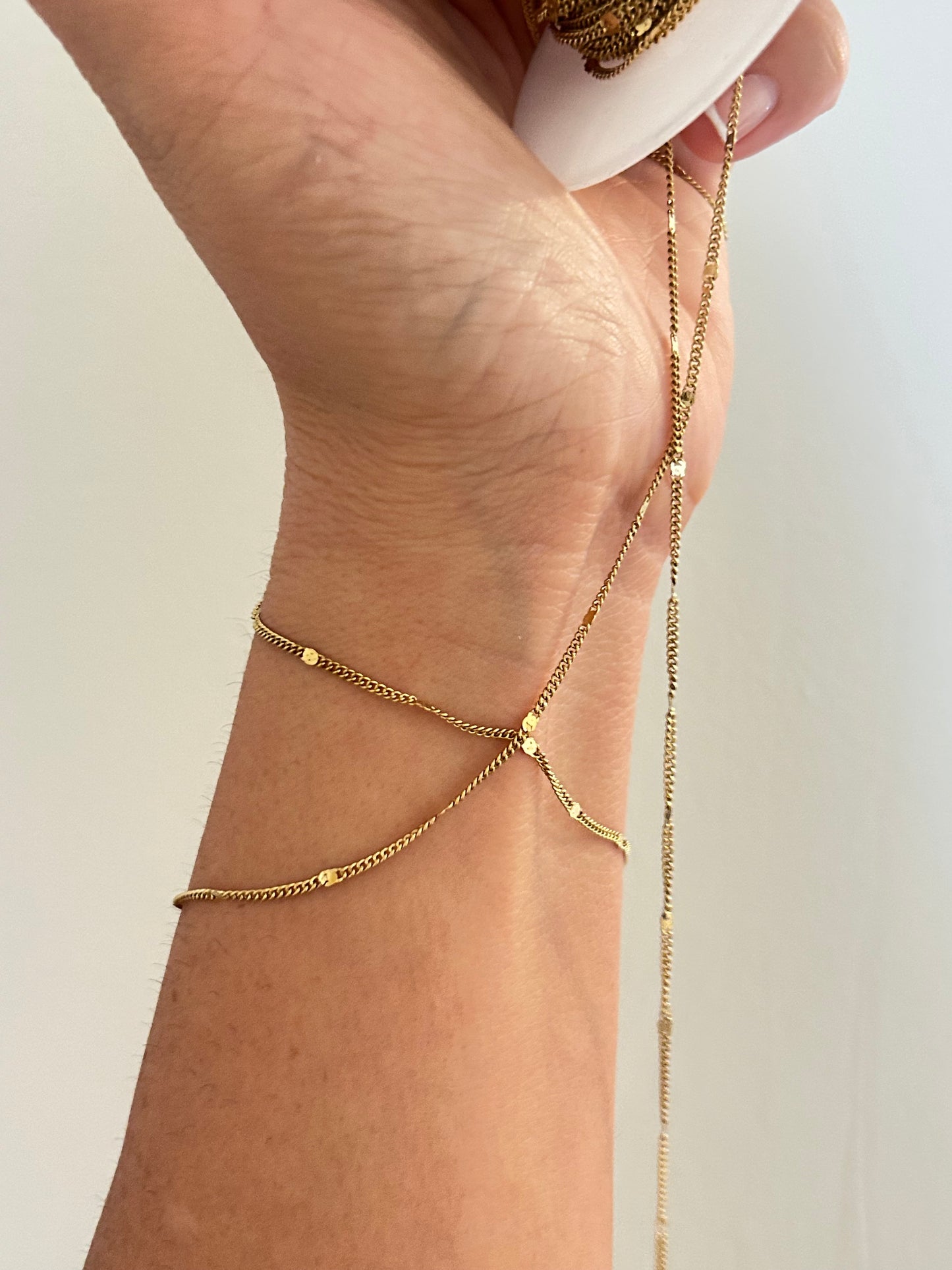 Stainless Steel PVD Coated Super Fine Side Clip Pattern Chain