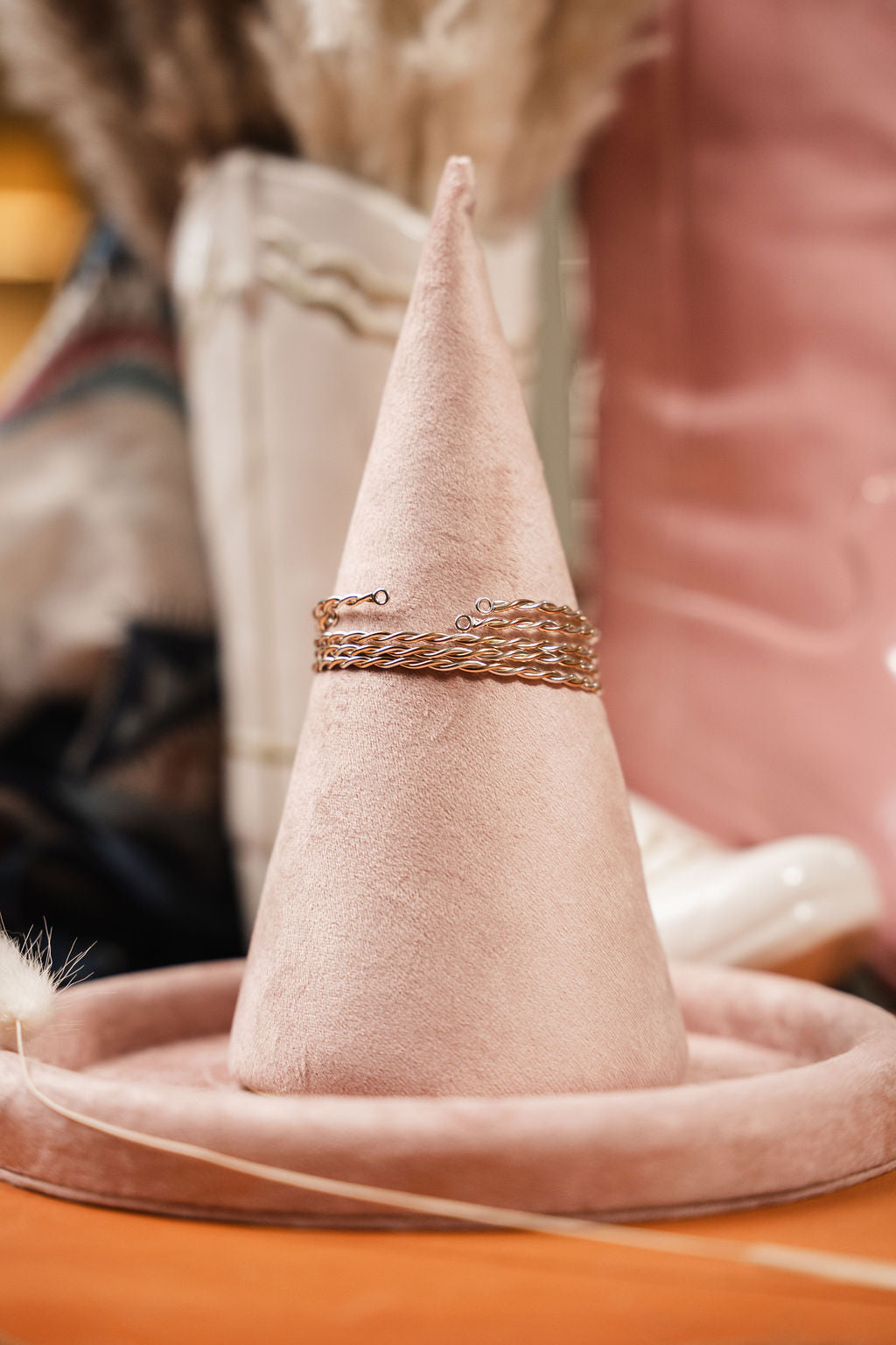 Mixed Metal Twisted Bangle