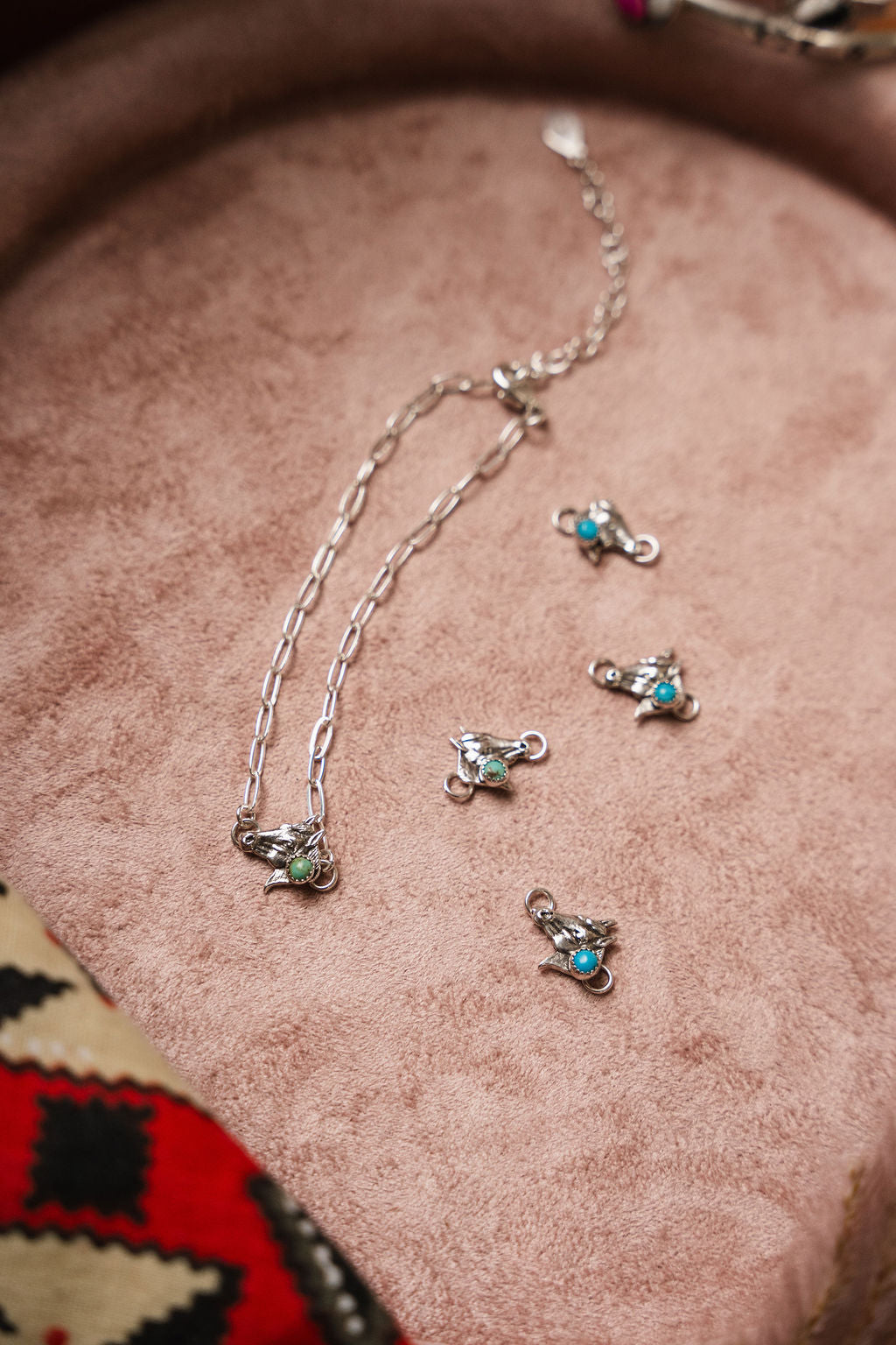 Horses Head Connector W/ Kingman Turquoise