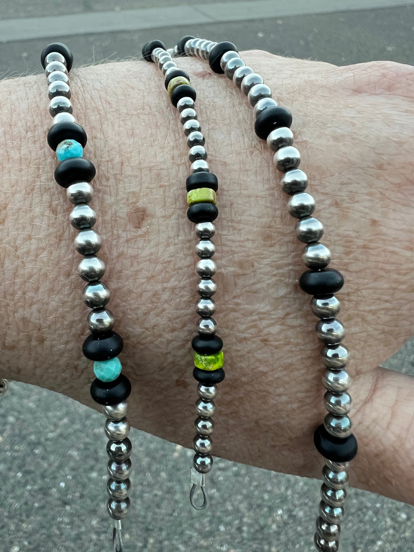 Black Onyx Navajo Pearl Strands