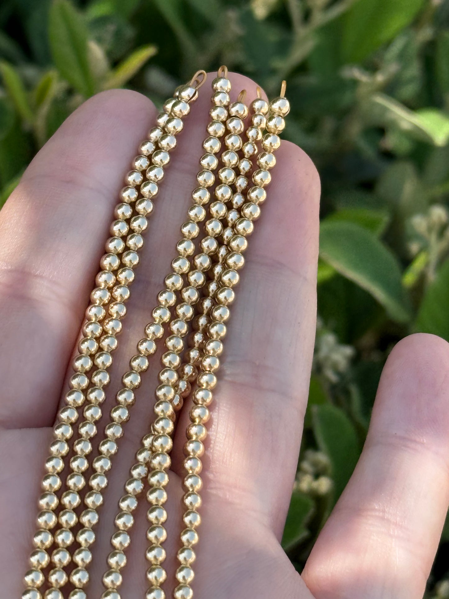 Gold Filled Beaded Permanent Jewelry Strand