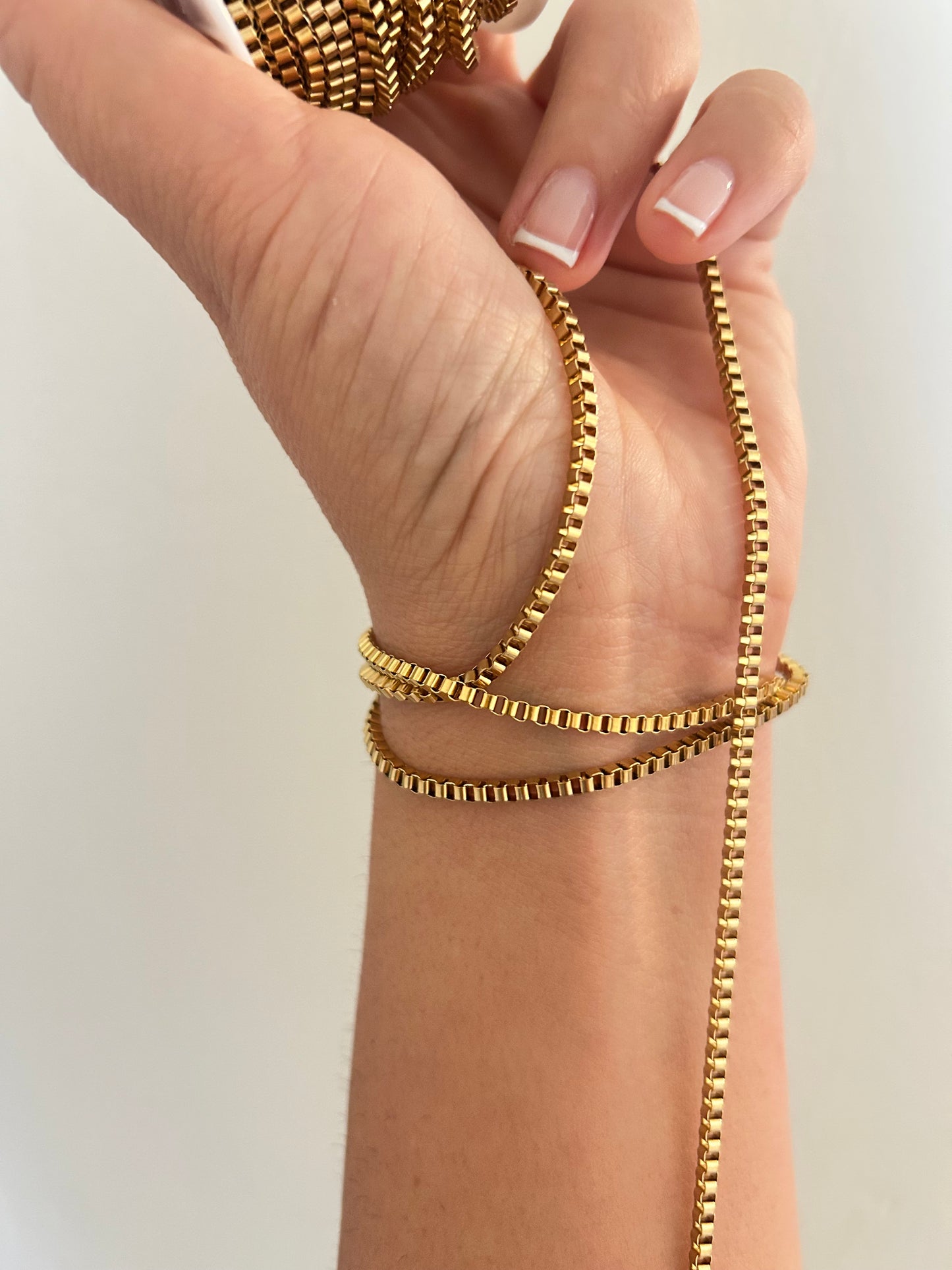 Stainless Steel PVD Coated Square Box Chain