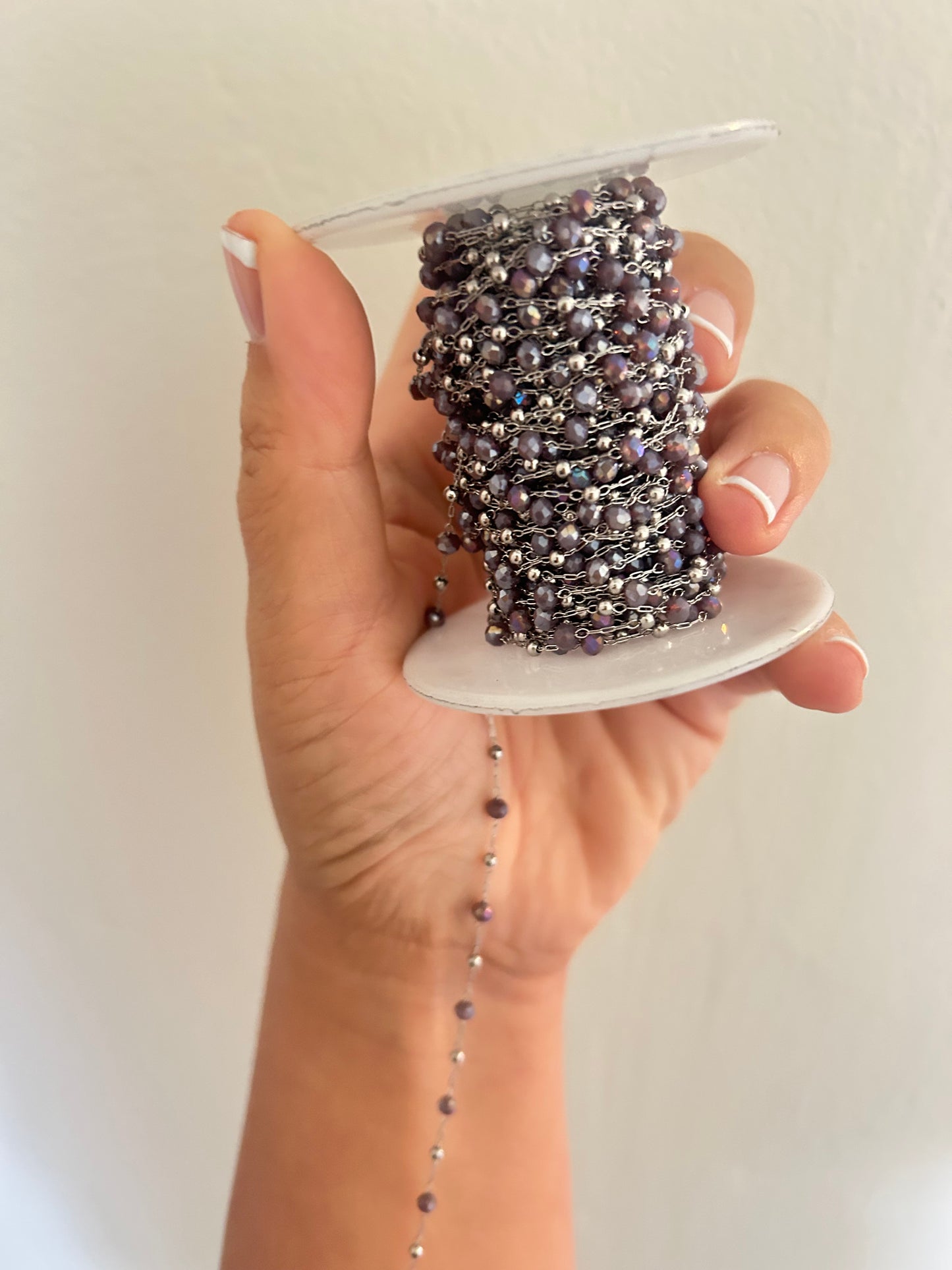 Stainless Steel PVD Coated Crystal Bead Chain