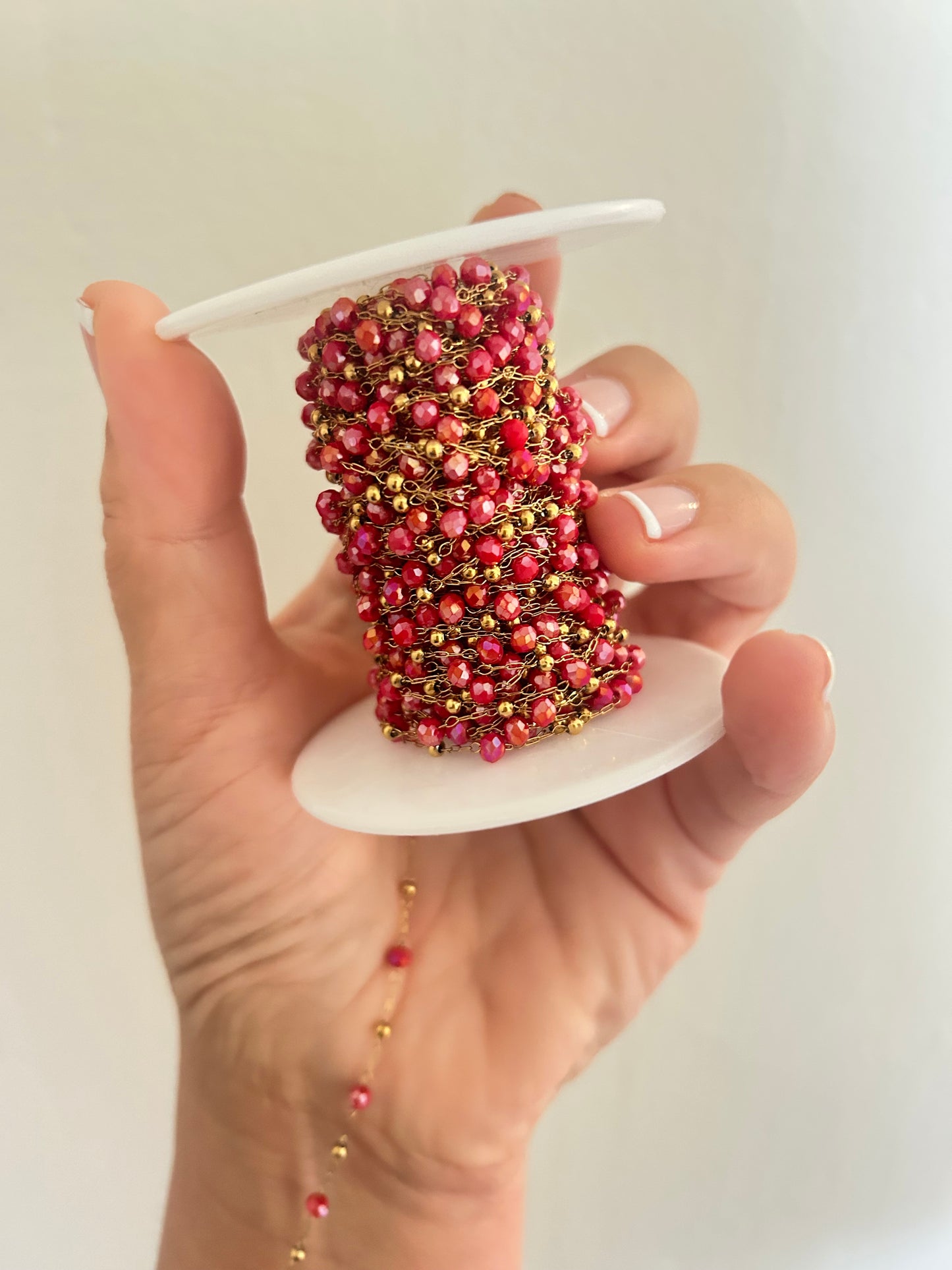 Stainless Steel PVD Coated Crystal Bead Chain