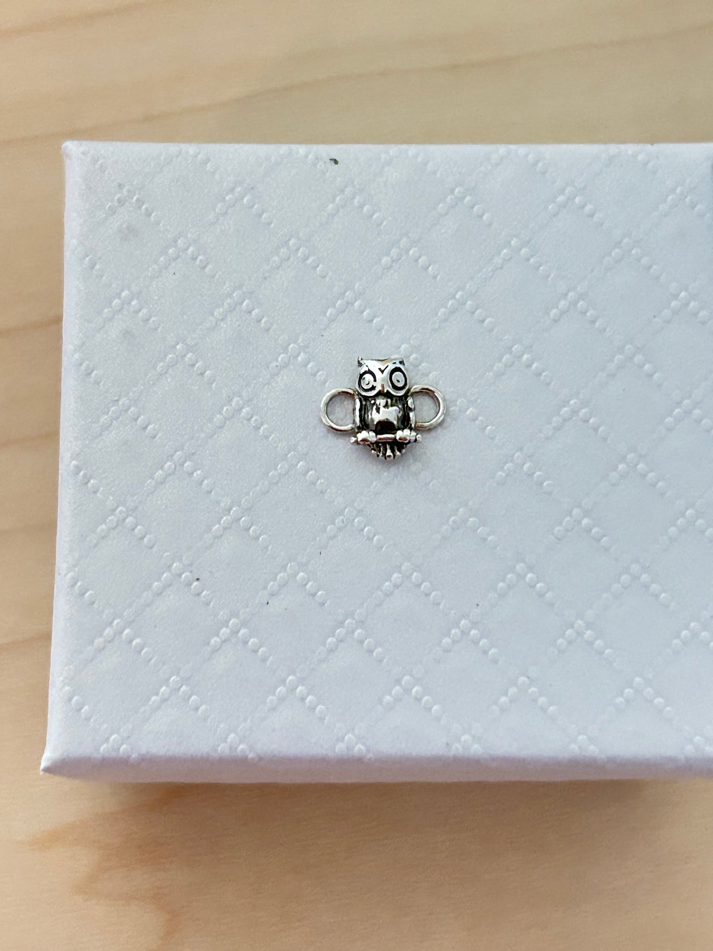 Sterling Silver Owl Connector