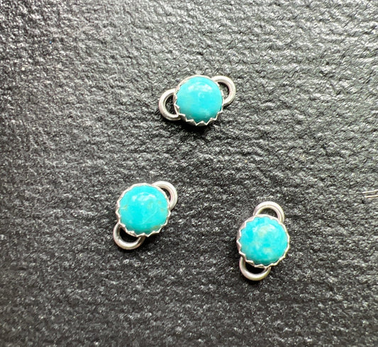 6mm Connectors w/ Blue or Green Kingman Turquoise