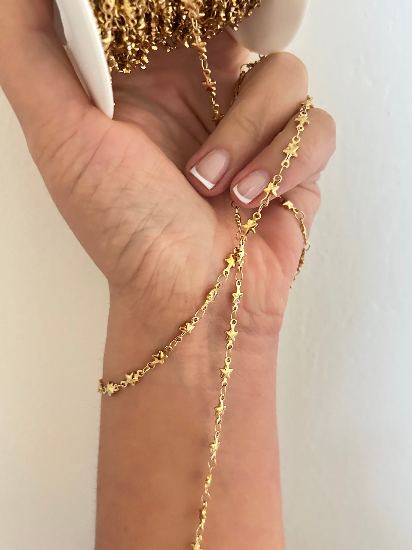 Stainless Steel PVD Coated Star Puff Chain