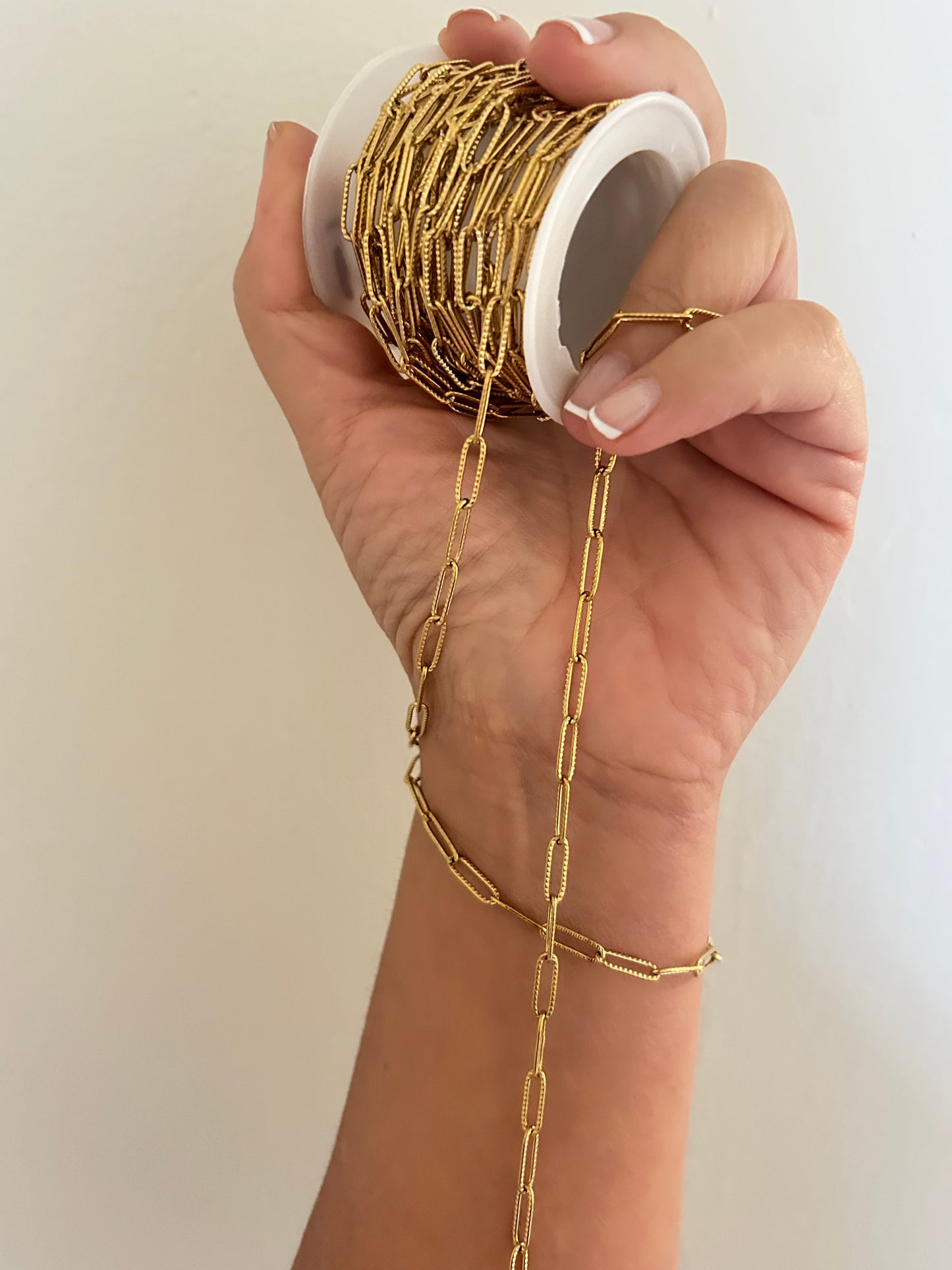 Stainless Steel PVD Coated Patterned Paper Clip Chain