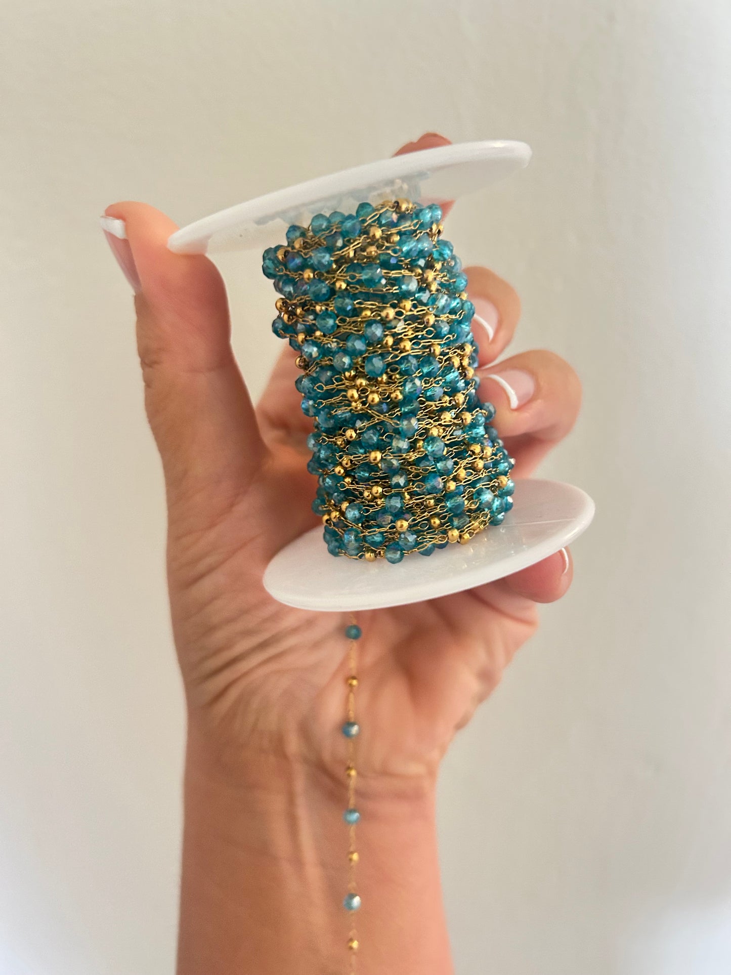 Stainless Steel PVD Coated Crystal Bead Chain