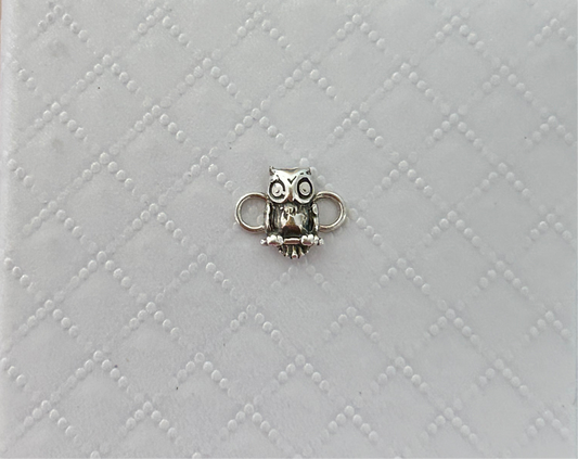 Sterling Silver Owl Connector