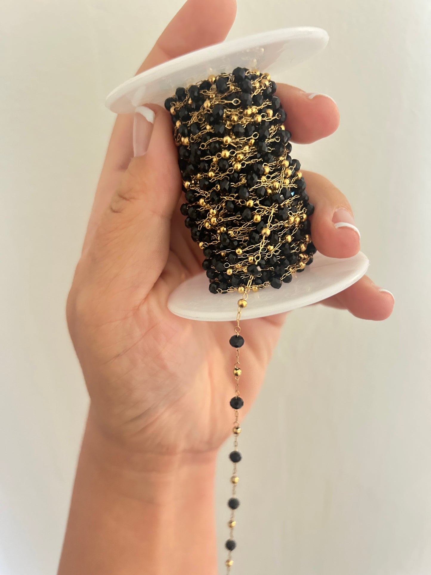 Stainless Steel PVD Coated Crystal Bead Chain