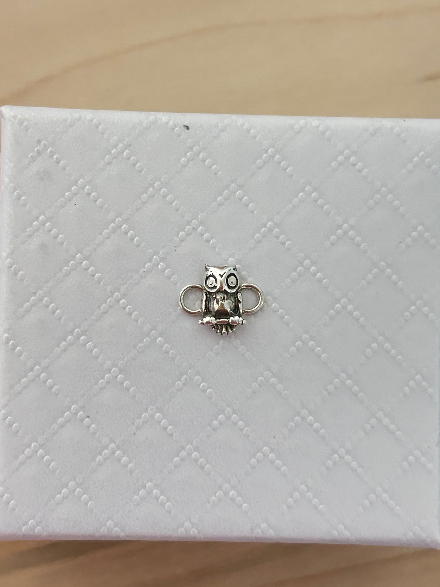 Sterling Silver Owl Connector