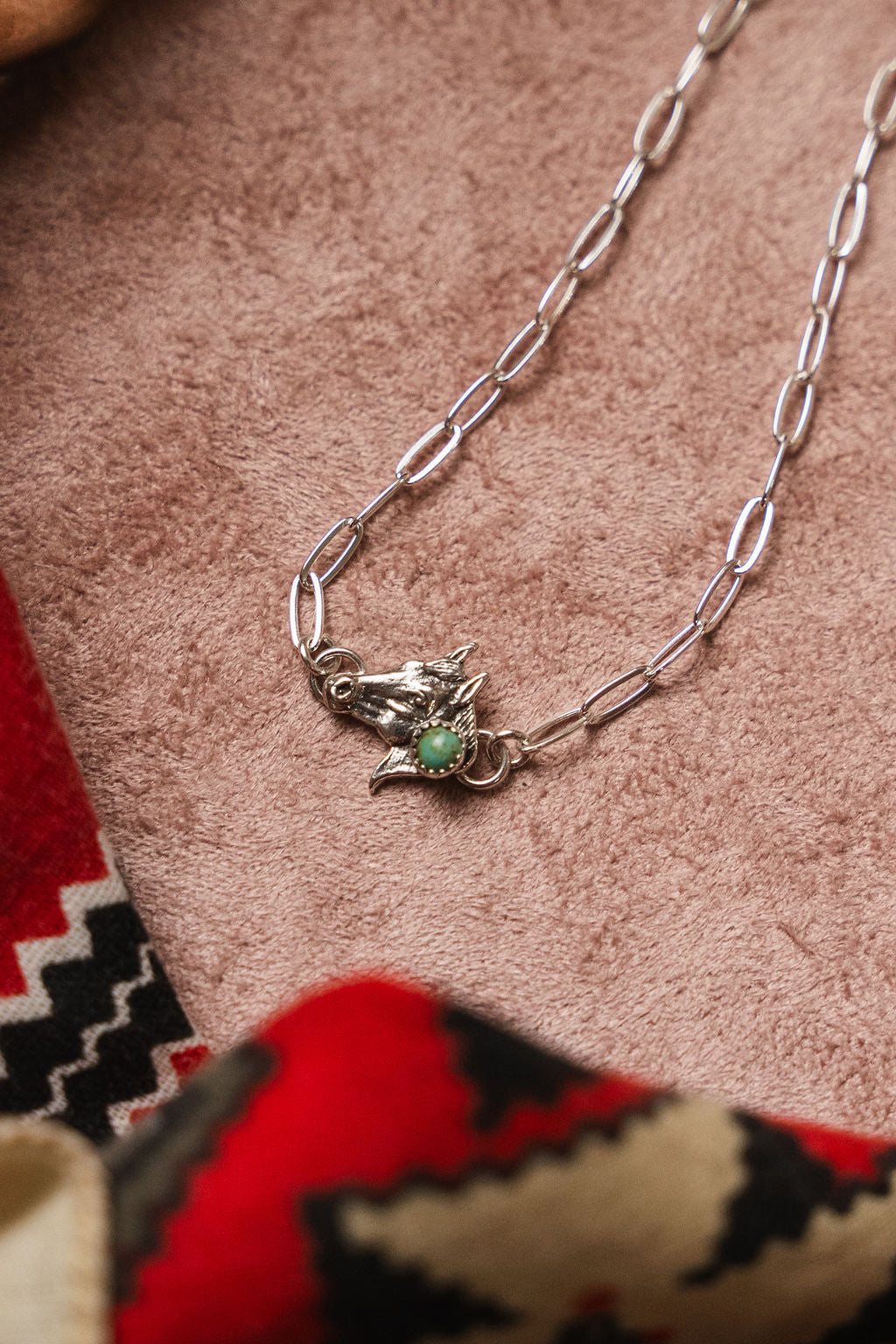 Horses Head Connector W/ Kingman Turquoise
