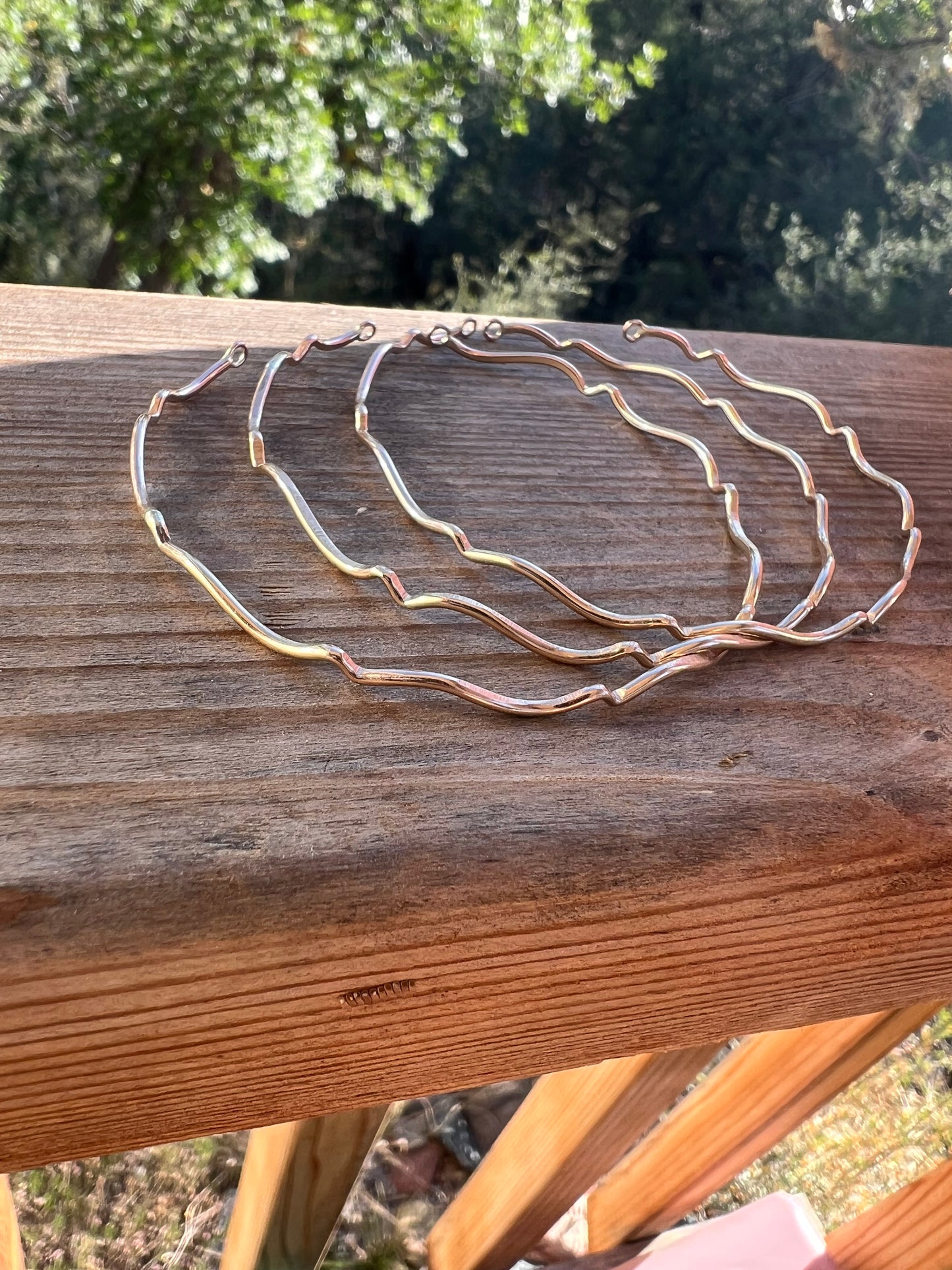 Gold Filled Heartbeat Bangles #30