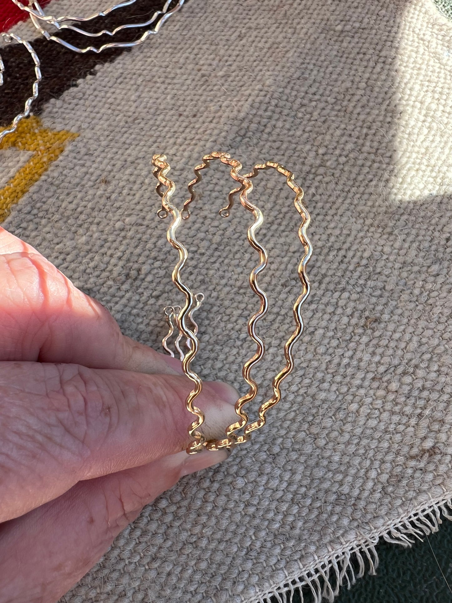 Gold Filled Ripple Bangles #31