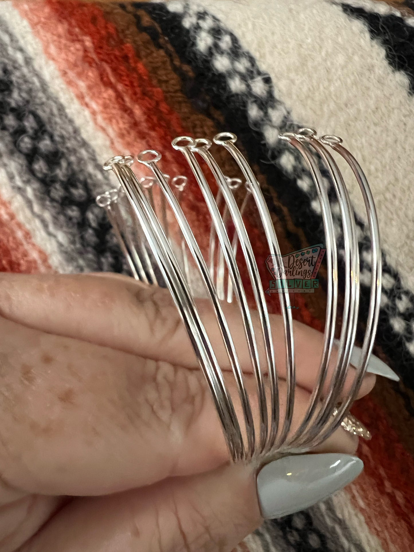 Sterling Silver Skinny Bangles #24
