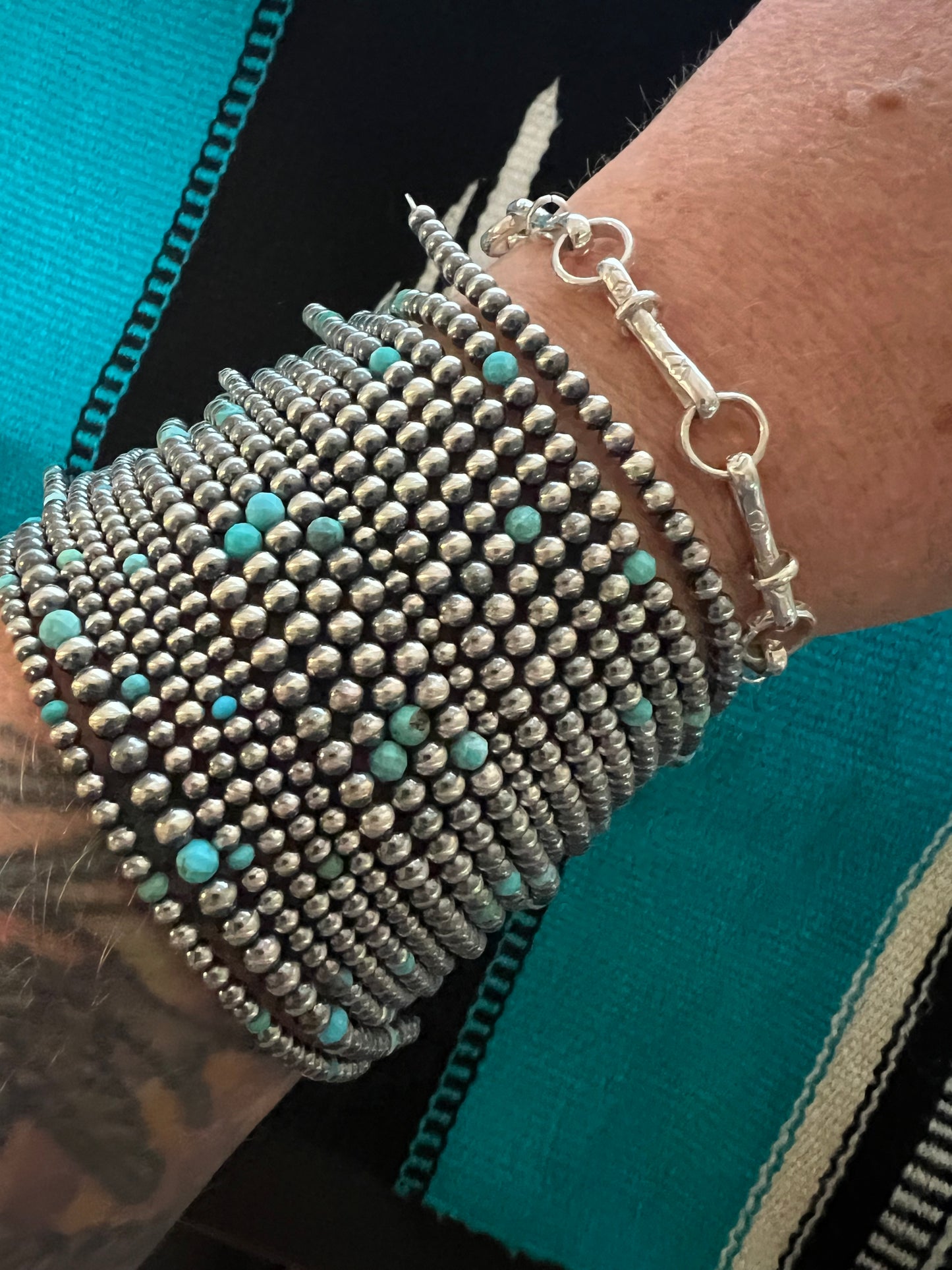 Navajo Pearls Strand w/ Blue Turquoise