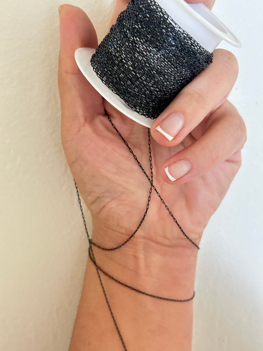 Stainless Steel PVD Coated Dainty Black Chain