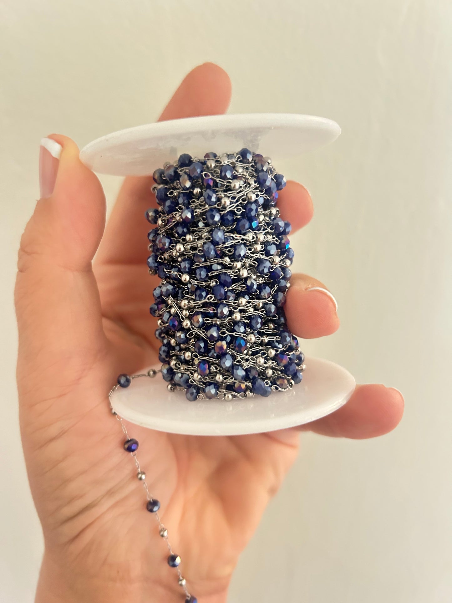 Stainless Steel PVD Coated Crystal Bead Chain