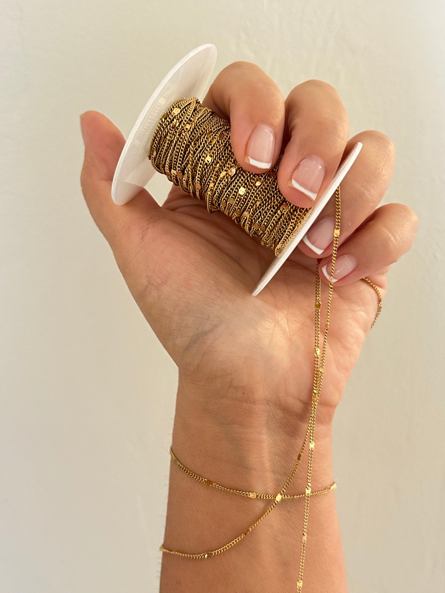 Stainless Steel PVD Coated Super Fine Side Clip Pattern Chain