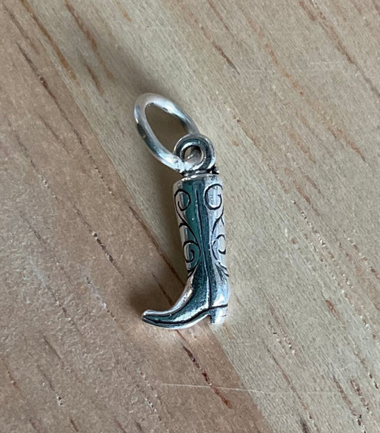 Sterling Silver Cowboy Boot Charm