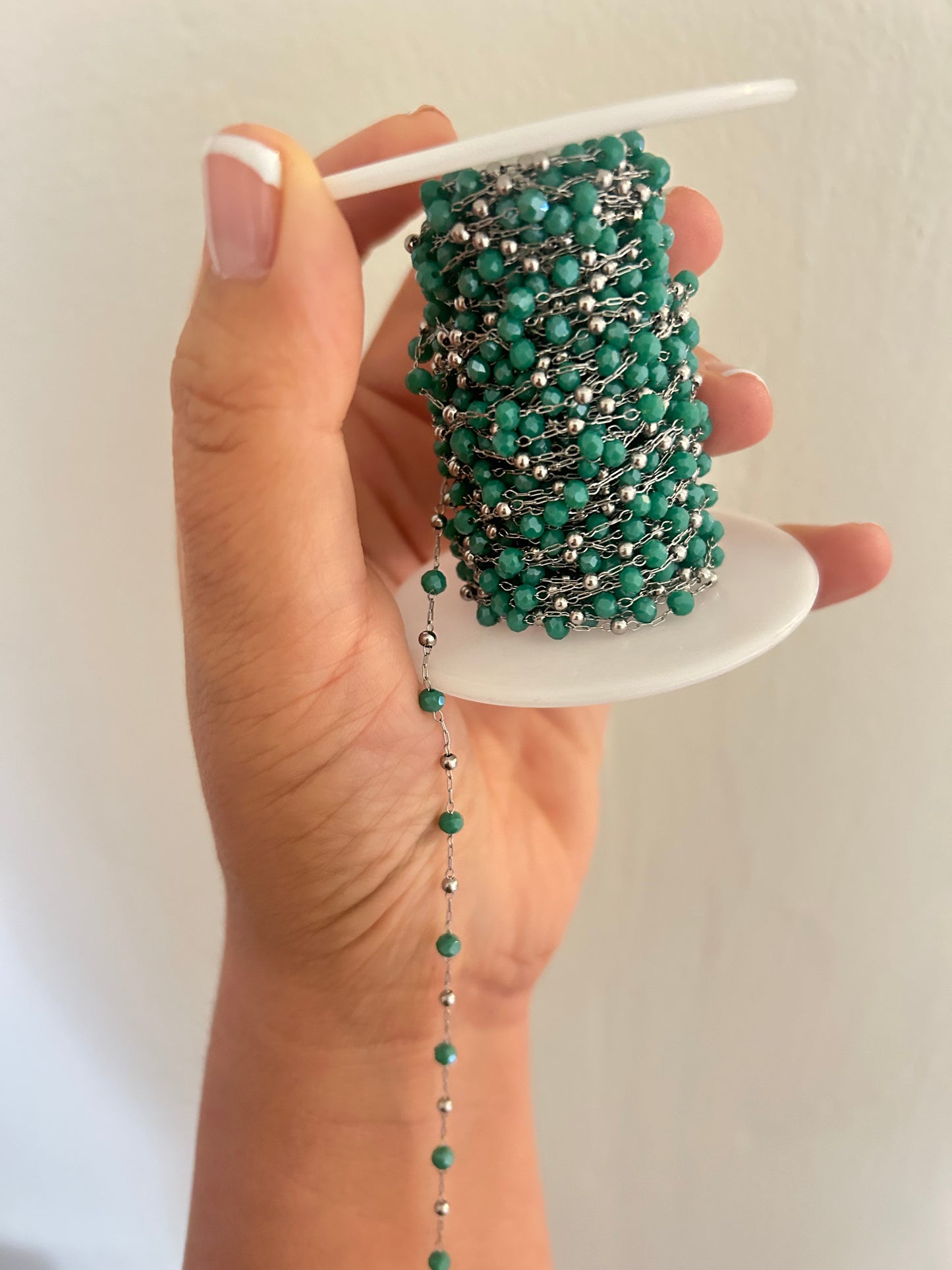 Stainless Steel PVD Coated Crystal Bead Chain